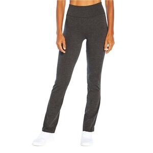 Bally Total Fitness Heather Charcoal High Rise Bootleg Leggings Size Medium
